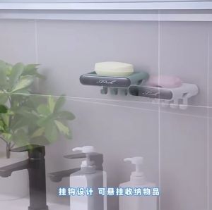 กล่องสบู่ HOOK ที่วางสบู่ติดผนัง สมบูรณ์ส์ 45 ตนมาตรฐาน ที่ใส่สบู่ ที่วางฟองน้ำ ตะขอแขวนอเนกประสงค์