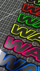 สติกเกอร์โลโก้ wave110i / wave125i (V.2) สติกเกอร์งานตัวนูน สีเรืองแสงสะท้อนแสง [1 ชุด ได้ 2 ชิ้น] สั่งทำสีอื่นได้