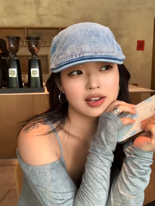 MATEYOYO หมวกหมวกเบเร็ตแฟชั่นผ้าฝ้ายแบนหมวกสไตล์อังกฤษหมวกกันแดดกลางแจ้ง Peaked หมวกแฟชั่นย้อนยุคแฟชั่นวรรณกรรมสไตล์ย้อนยุคหมวกแบนหมวกหมวกลำลองหมวกหมวกลำลองสำหรับผู้หญิงผู้ชาย