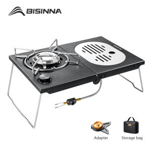 BISINNA 4200W Portable IGT Gas Stove Built-in/Desktop Dual-use Camping Gear Outdoor Burner For Hiking Cooking Tea Brewing Use