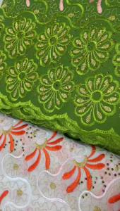 5 Thước Vải Ren Voan Thụy Sĩ Chất Lượng Cao Cotton Khô Đính Đá Dùng May Quần Áo Nguyên Liệu Cưới Hỏi Châu Phi