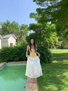 New French Yellow Short Padded Vest Sleeveless Bustier