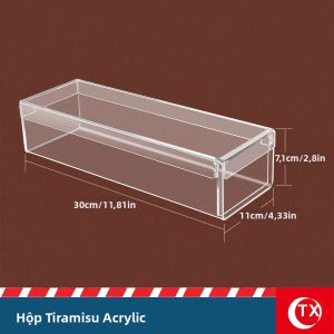 Hộp Đựng Tiramisu Acrylic Trong Suốt Thân Thiện Với Môi Trường Khuôn Làm Bánh Ngọt Bánh Mousse Chất Liệu An Toàn Thực Phẩm Có Thể Tái Sử Dụng.