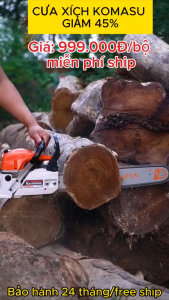 máy cưa xích chạy xăng kamasu 7800 lam 55cm xích 34 mắt nhông đồng tiền - MÁY CƯA - máy cưa gỗ - máy cua xăng