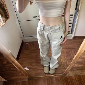 Restandrecreation Spring Autumn Niche Design Casual Pants Loose Straight Leg Fashionable Versatile High Waist Zipper Closure