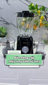 (MỚI) Máy xay sinh tố 3 cối Samono SW-BL350C Pro Công suất 400W dung tích 1.5L & 500ml & 250ml
