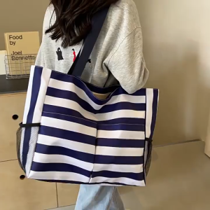 Stylish New Nylon Tote Bag - Large Capacity Multiple Pockets Lightweight & Durable for Women - Perfect for Travel Beach and Everyday Use