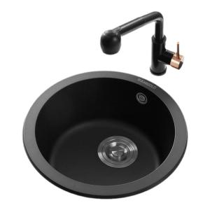 HIGOLD | Single Bowl Food-Grade Quartz Kitchen Sink Circular