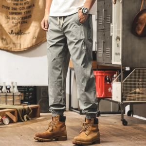 American Retro Work Pants Mens Loose Casual Trousers Harlan Cuffed Long Pants New Wear Resistant Casual Trousers