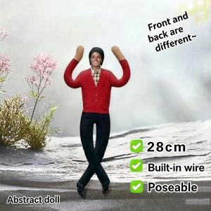 Anime Michael Jackson Cosplay Prop Doll Plush Stuffed Figure Dolls Room Decoration Abstract Joint Mobility Props Blind Box Gift