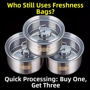 Stainless Steel Food Preservation Box Kitchen Serves Plate Picnic Box Fruit Lunch Box round Shape Home And Outdoor Use