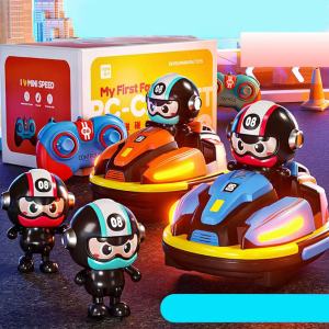 New 2.4 G Remote Control Bumper Car Duel Spray Music Racing Boy Crazyracing Kartrider Toys