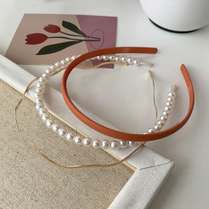 Yaru Initial Three-Piece Set Pearl Metal Hair Accessories Womens Versatile Wave Design Simple Stylish Korean Japanese Style