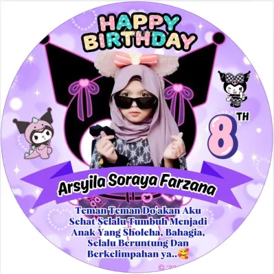 Cetak Stiker Ulang Tahun Custom Bisa Request Pakai Foto