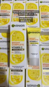 PROMO ! Garnier Bright Complete UV Vitamin C Serum Cream 20 ml / Krim Siang Garnier UV