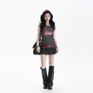 Ageless Design Star Dot Print Sleeveless T-Shirt
