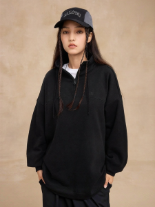 Champion | Half Zip Stand Collar Womens Sweatshirt Leisure Embroidered Urban Sport