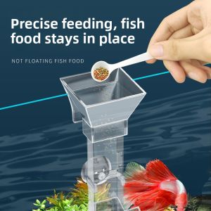 MONLEYTA | Acrylic Fish Tank Feeder Small Multi-Function Anti-Scatter Submerged Feeding Device定点投食管喂食圈室内鱼缸专用