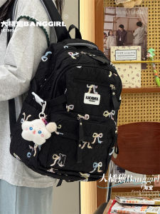 กระเป๋าเป้สะพายหลังผ้าลายการ์ตูนสีสันสดใส ความจุขนาดใหญ่ กระเป๋าเป้สะพายหลังแบบหลายชั้นสำหรับนักเรียนมัธยมปลายและนักศึกษาวิทยาลัย