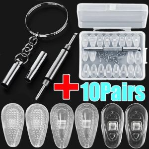 20Pcs Silicone Glasses Nose Pads with Screwdriver Soft Anti-slip Eyeglasses Nasal Bracket Eyewear Accessories