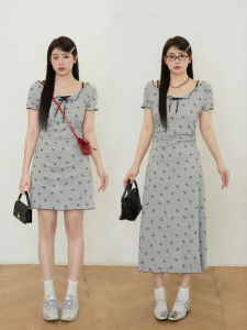 Đầm In Hình Bướm Size Lớn Hai-trong-một