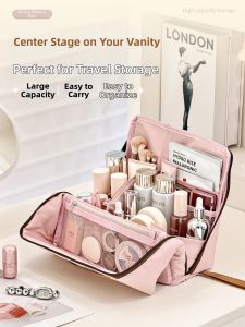 NIGESI | Portable Large Capacity Standing Cosmetic Bag for Travel