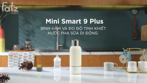 Bình hâm và đo độ tinh khiết nước pha sữa di động FATZ BABY Mini Smart 9 Plus FB3878BT dung tích bình 600 ml