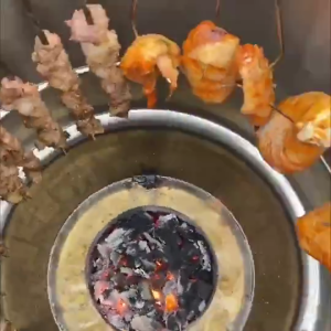 Portable eless Stainless Steel BBQ Grill – Detachable & Easy-to-Clean for Outdoor Camping & Parties