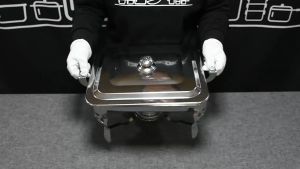 Warmer Square Pan Chafing Dish Tebal Tempat Makanan Prasmanan Jumbo 2 Kompor Api Pemanas Wadah Saji