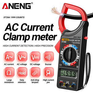 ANENG | ANENG DT266 Clamp Meter Multimeter AC/DC Voltage Current 6000 Counts Ammeter Voltmeter NCV Resistance Capacitor Tool Electrician
