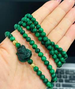 Chuỗi 5 vòng quấn tay đá Ngọc Cẩm Thạch Sơn Thuỷ A mic hồ ly tỳ hưu may mắn tài lộc