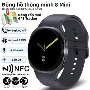 Đồng Hồ Thông Minh 8 Mini GPS Bluetooth Gọi NFC Đồng Hồ Thể Thao Chống Nước Dành Cho Nam Giới Phụ Nữ Có Bộ Theo Dõi Nhịp Tim La Bàn Màn Hình AMOLED