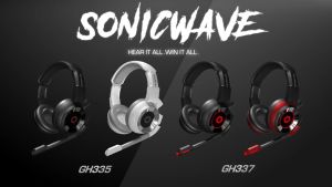 AVerMedia GH337 SonicWave 7.1 Gaming Headset USB2.0 Powered audio connector Noise-Canceling Mic for PC Laptops & Consoles