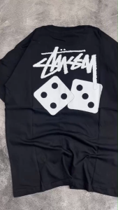 Kaos Stussy Gangstarr - tshirt stussy - kaos pria - tshirt pria - baju pria - kaos pria stussy double dice hitam