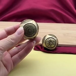 Rotating Six-Faced Chinese Lucky Coin Spinner Fidget Toy Stress Anxiety Relief Sensory Focus Tool For Birthday Christmas Gift