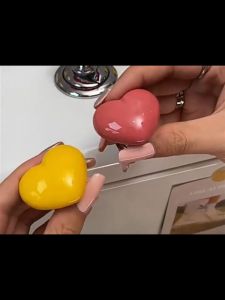 5Pcs Toilet Press Button Heart Shaped Tank Push Button Toilet Flush Button Toilet Tank Button Aid