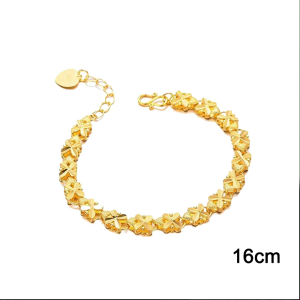 Four-leaf clover bracelet personality imitation gold bracelet Daily Wear Plated Bangles/Bracelets Jewelry Tahan lama