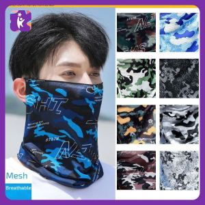 KEEP IT ice silk sunscreen mask หน้ากากกันแดดผ้าไหมน้ำแข็งระบายอากาศ ผ้าโพกหัวสำหรับขี่จักรยานกลางแจ้ง ผ้าคลุมคอกีฬาสำหรับผู้ชายและผู้หญิง ผ้าคลุมศีรษะเอี๊ยม กันแดดหน้าร้อน