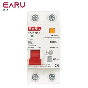 Cầu Dao Điện 2P AC230V AFCI RCBO MCB Với Chức Năng Bảo Vệ Quá Tải Rò Điện Ngắn Mạch Và Chống Hồ Quang Điện Lắp Đặt Trên Thanh Ray DIN