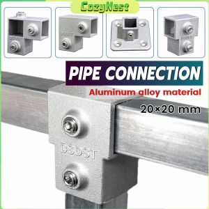 C.N Aluminum Alloy Square Tube Pipe Connector Tube Pipe Fitting Accessories with Screw 25x25mm
