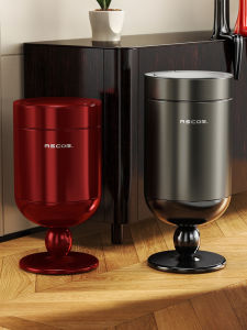 ASCOR | Retro Covered Moveable Household Trash Can