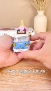 LOZ Mini Bricks Q-Cute Car Series 4207-4210 – Ice Cream Truck Bunny Car Wedding Car DIY Assembly Building Blocks Gift