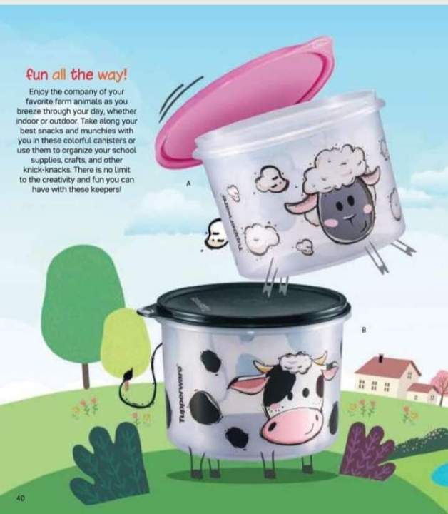 Tupperware Farm Animals Canister 1.7L Lazada PH