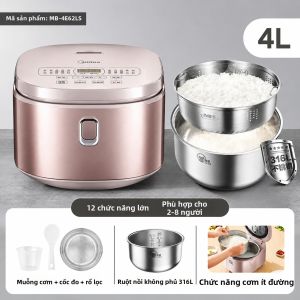Midea | Nồi Cơm Điện Không Dính Chống Khuẩn Tách Sữa Cháo Ít Đường