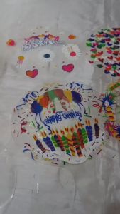 Balon BOBO PVC Motif Happy Birthday LOVE Transparant Bening ukuran 20 inch satuan Murah