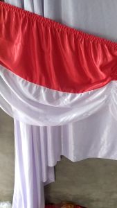 Umbul Umbul Background Karet Merah Putih 5 Gelombang