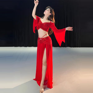 Womens Belly Dance Performance Costume Set Small Size Ethnic Flavor Dance Practice Outfit Summer Clothes New 2025