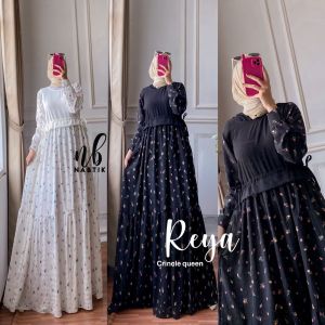 DRESS VIRAL TERLARIS PROMO BAJU WANITA REYA Gamis Nabtik  Termurah Terbaru