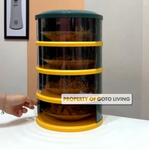 RAK MAKANAN 4 SUSUN - Tudung Saji Susun Food Cover Tahan Panas Box