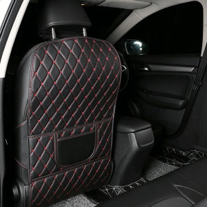 PU Leather Auto Seat Back Protector Mat Wear Resistant Anti-Kick Pad Keep Clean Suitable For Families With Children Pets